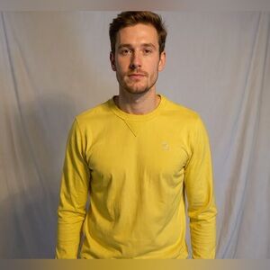 Abercrombie & Fitch Men's Yellow Crewneck Sweater
